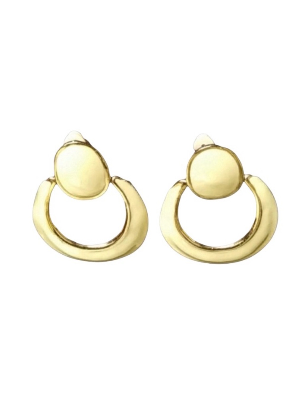 Premier Gold Tone Clip On Hoop Earrings